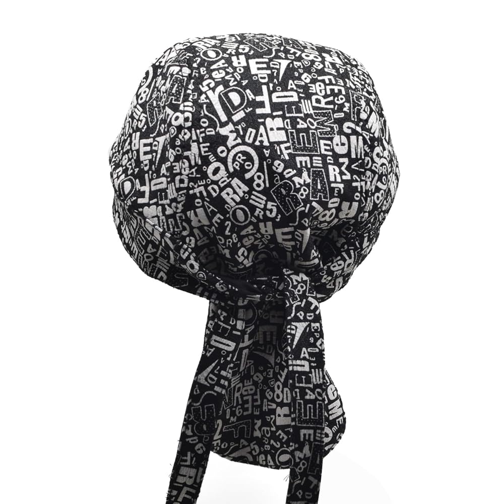 Amazon.com: Yosang Black Leather Doo Rag Skull Cap Beanie
